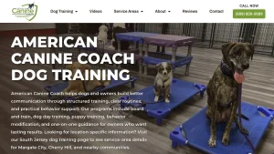 American Canine Coach website screenshot