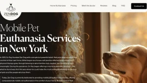 Zen Dog Vet website screenshot